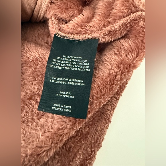 32 Degrees Heat Womens Jacket Plush Velvet Full Zip Brown Black Comfy - Picture 6 of 14